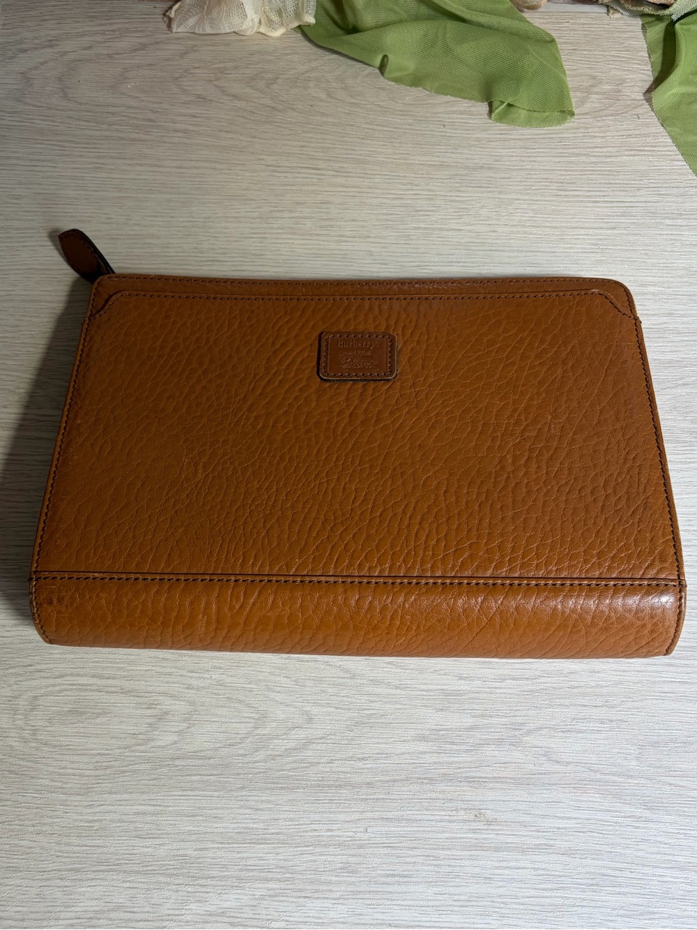 Burberry Brown Leather Clutch Bag Pony-style clutch bag